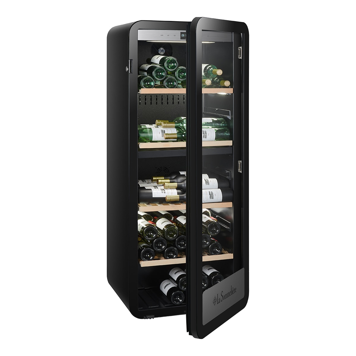 Vinoteca La Sommeliere para 143 botellas- APOGEE145DZN Negro-5