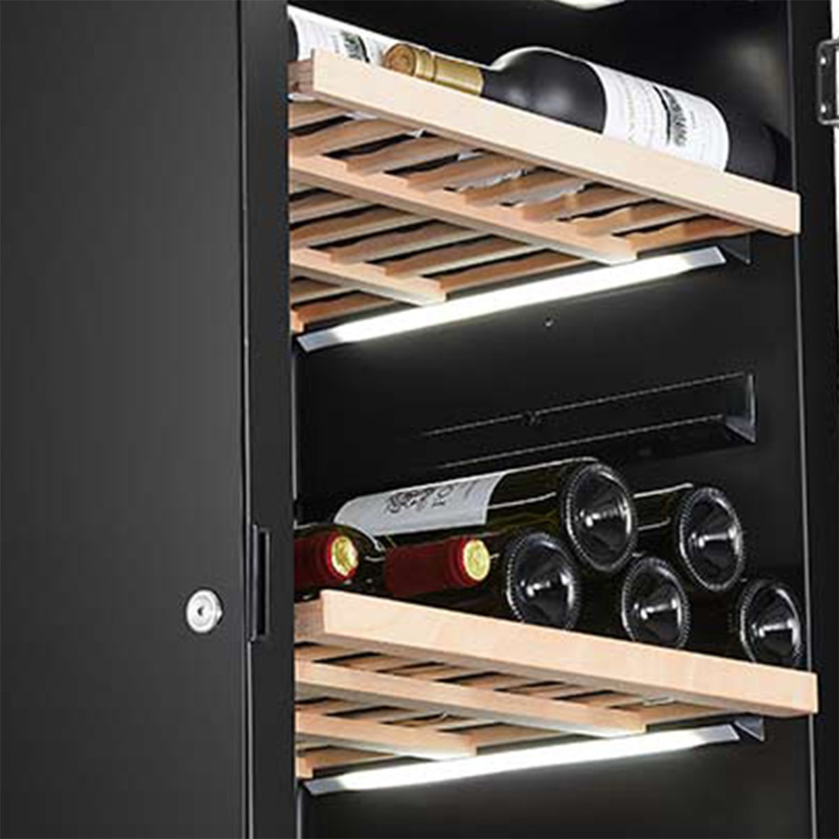 Vinoteca La Sommeliere para 143 botellas- APOGEE145DZN Negro-8
