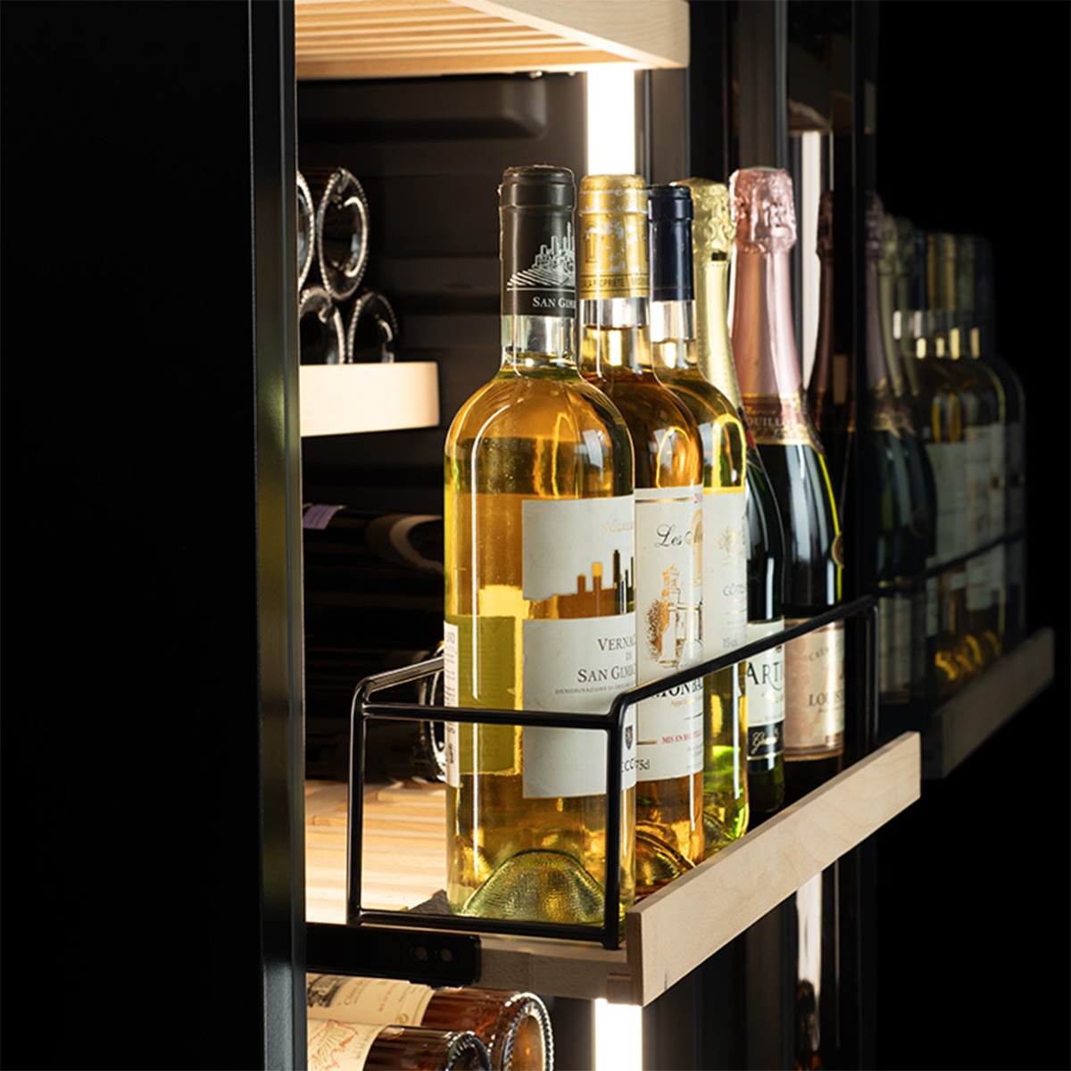 Vinoteca La Sommeliere para 177 botellas VIP177EDITION Negro-4