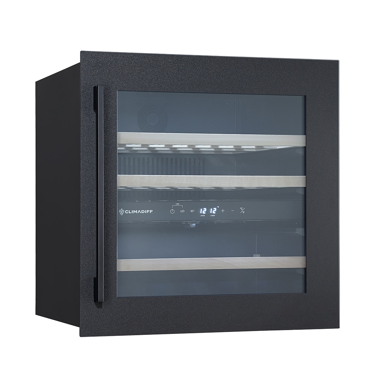 Vinoteca integrable Climadiff para 36 botellas Integrable 2 Zonas Temperatura Mate -Cbi36D2B - Negro mate Negro mate-3