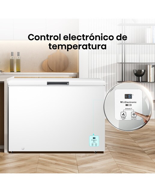 Congelador horizontal Hisense Defrost - FT386D4AWLYE - Blanco Blanco-7