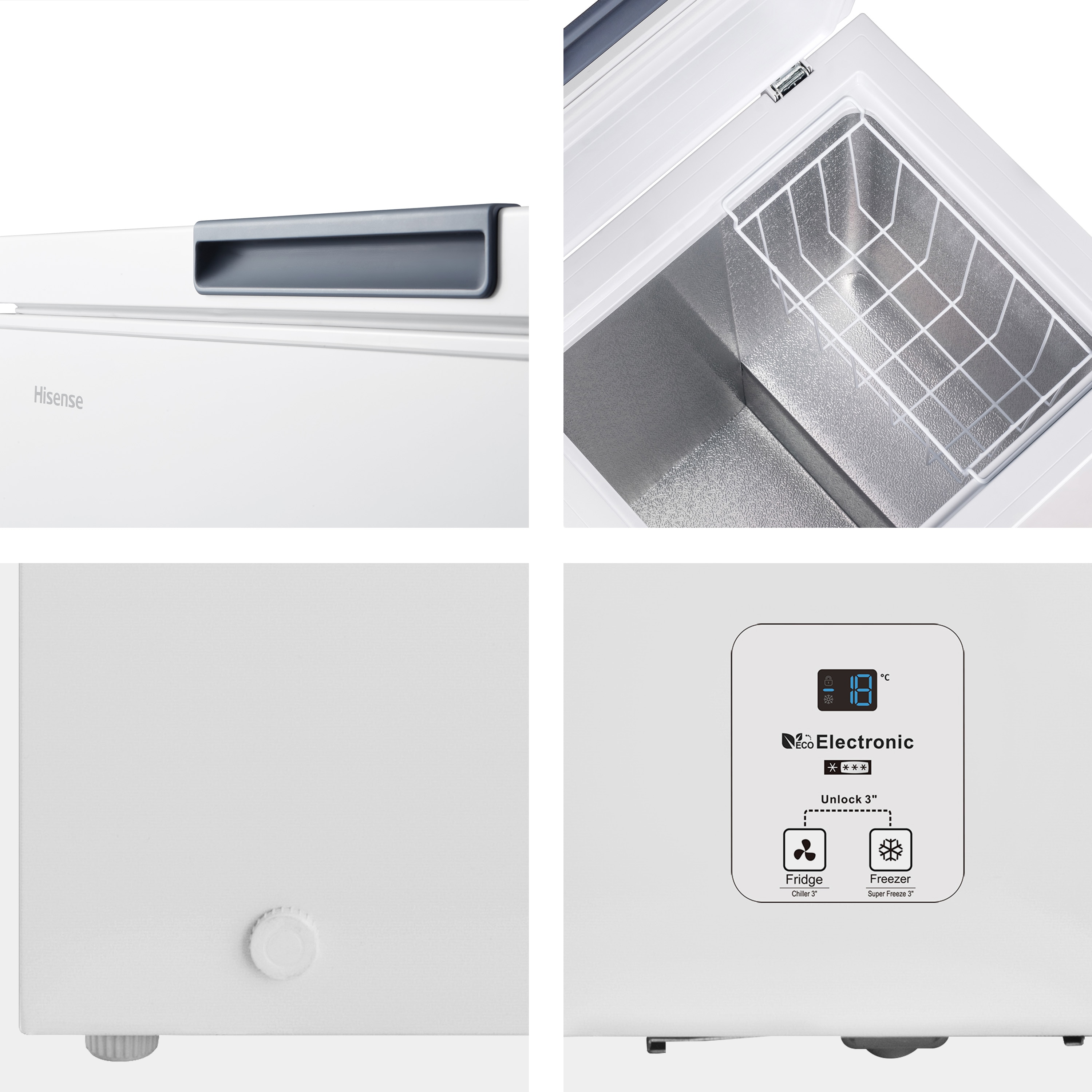 Congelador horizontal Hisense Defrost - FT184D4AWYE Blanco-4