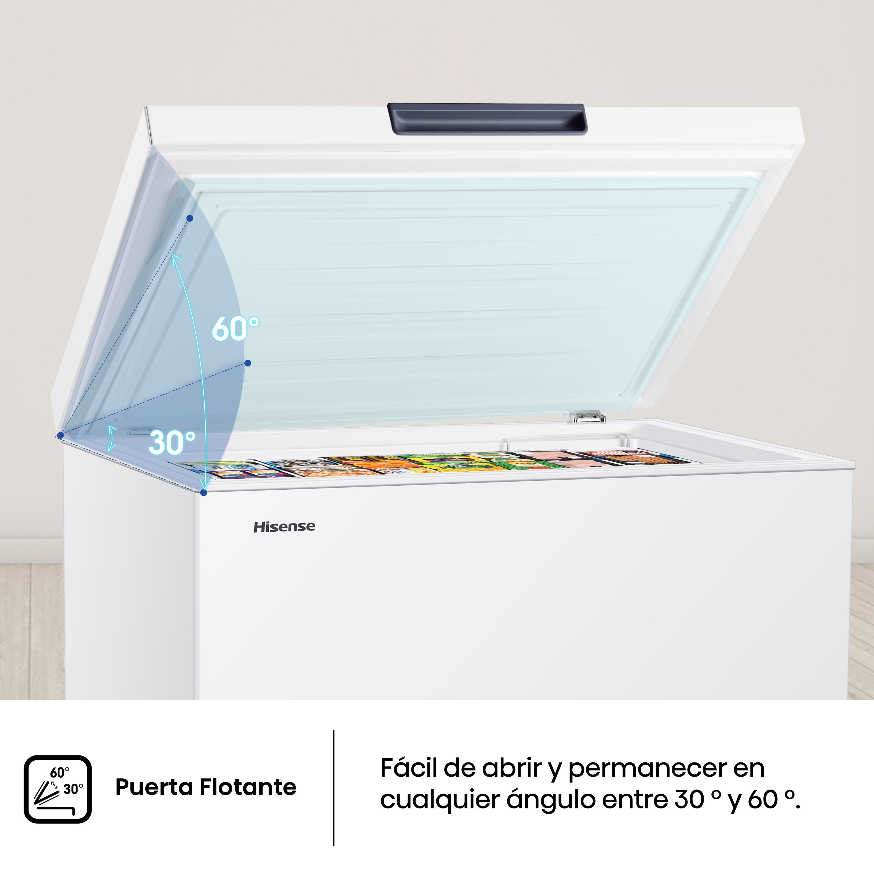 Congelador horizontal Hisense Defrost - FT184D4AWYE Blanco-10