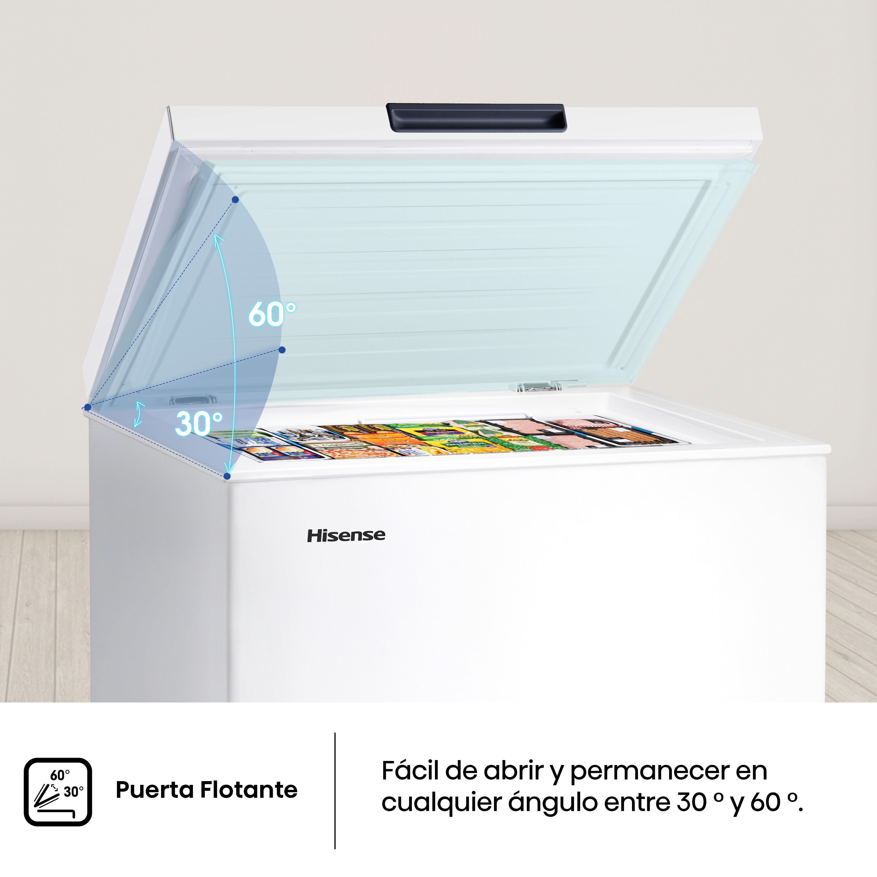 Congelador horizontal Hisense Cíclico/Defrost - FT125D4AWE Blanco-10
