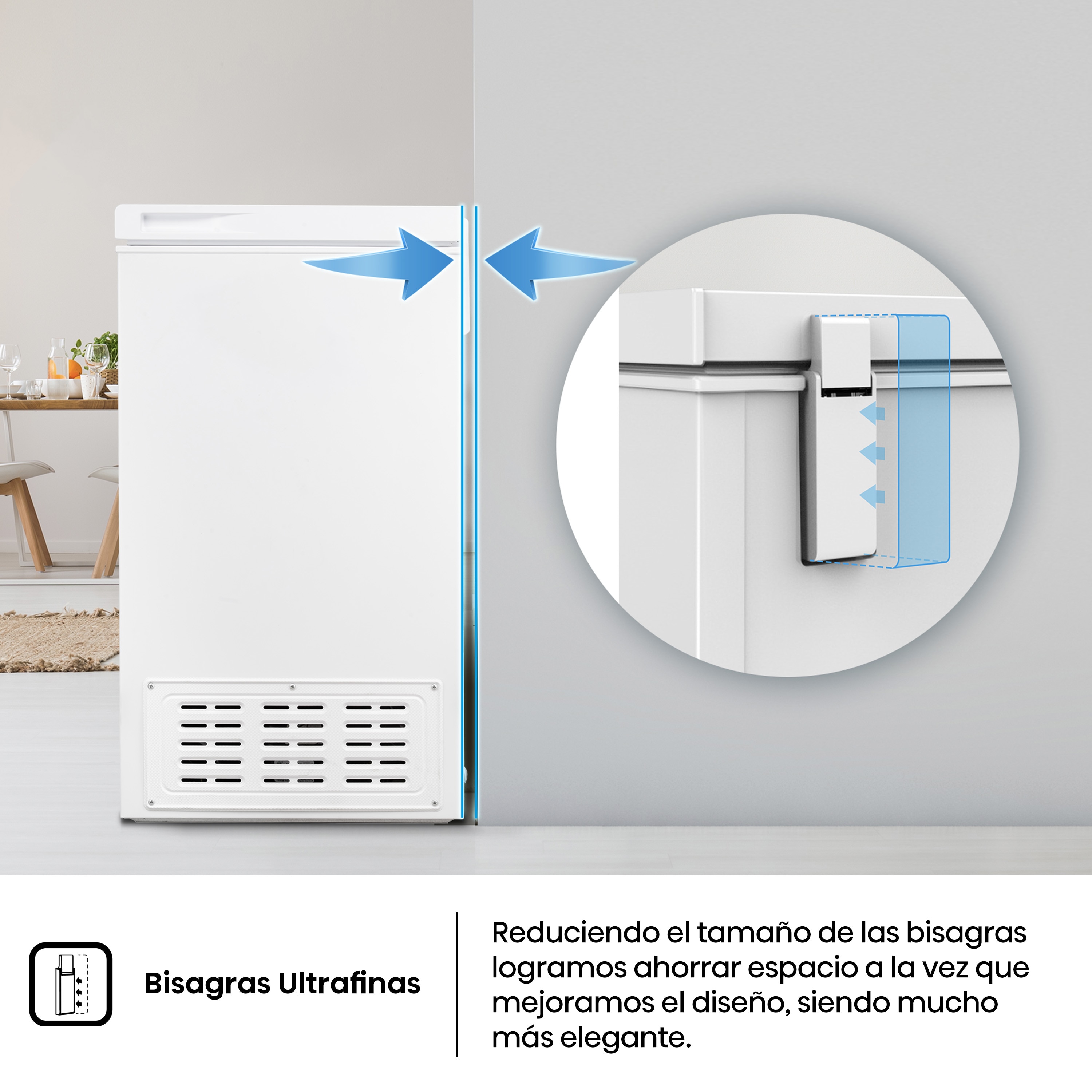 Congelador horizontal Hisense Cíclico/Defrost - FT125D4AWE Blanco-11