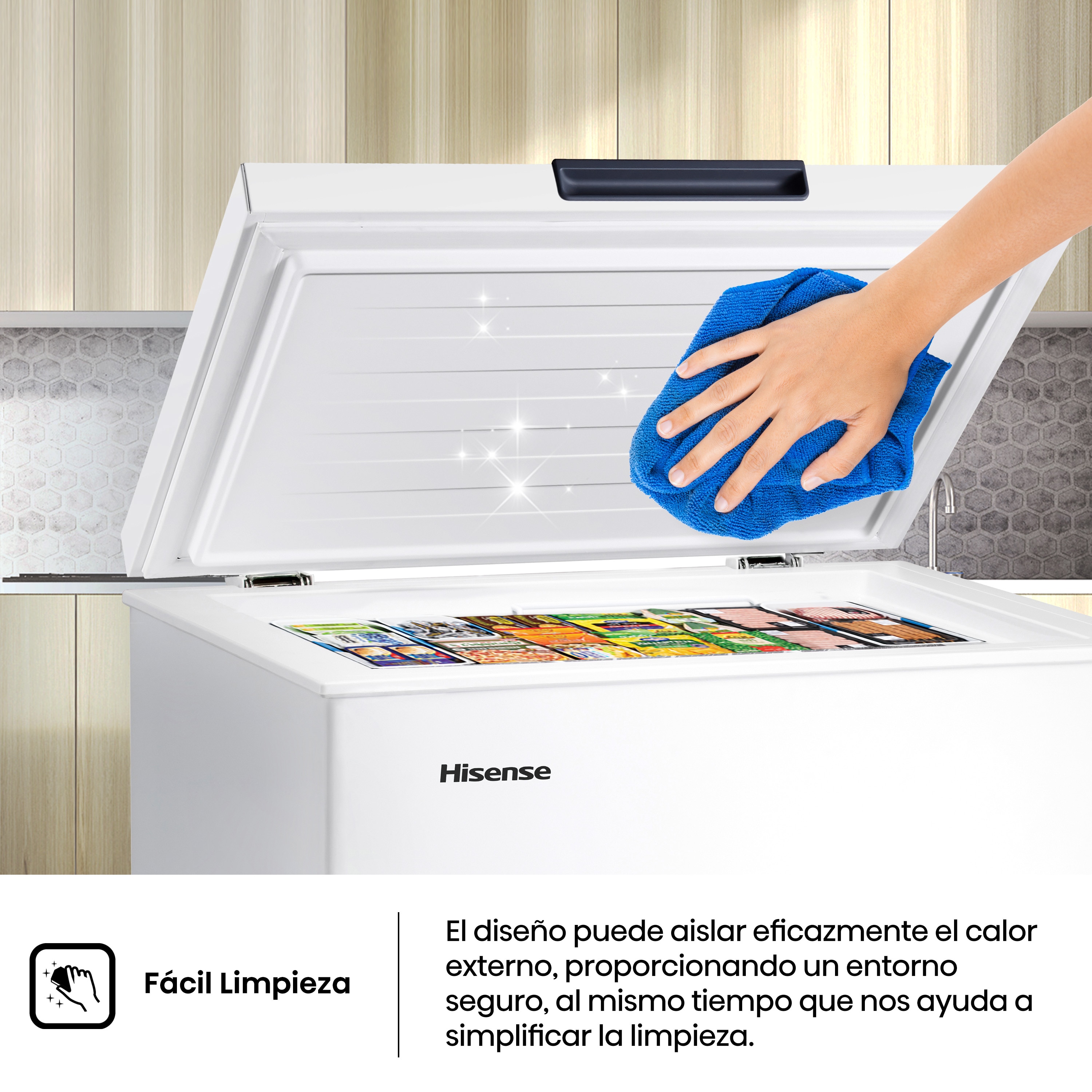 Congelador horizontal Hisense Cíclico/Defrost - FT125D4AWE Blanco-12