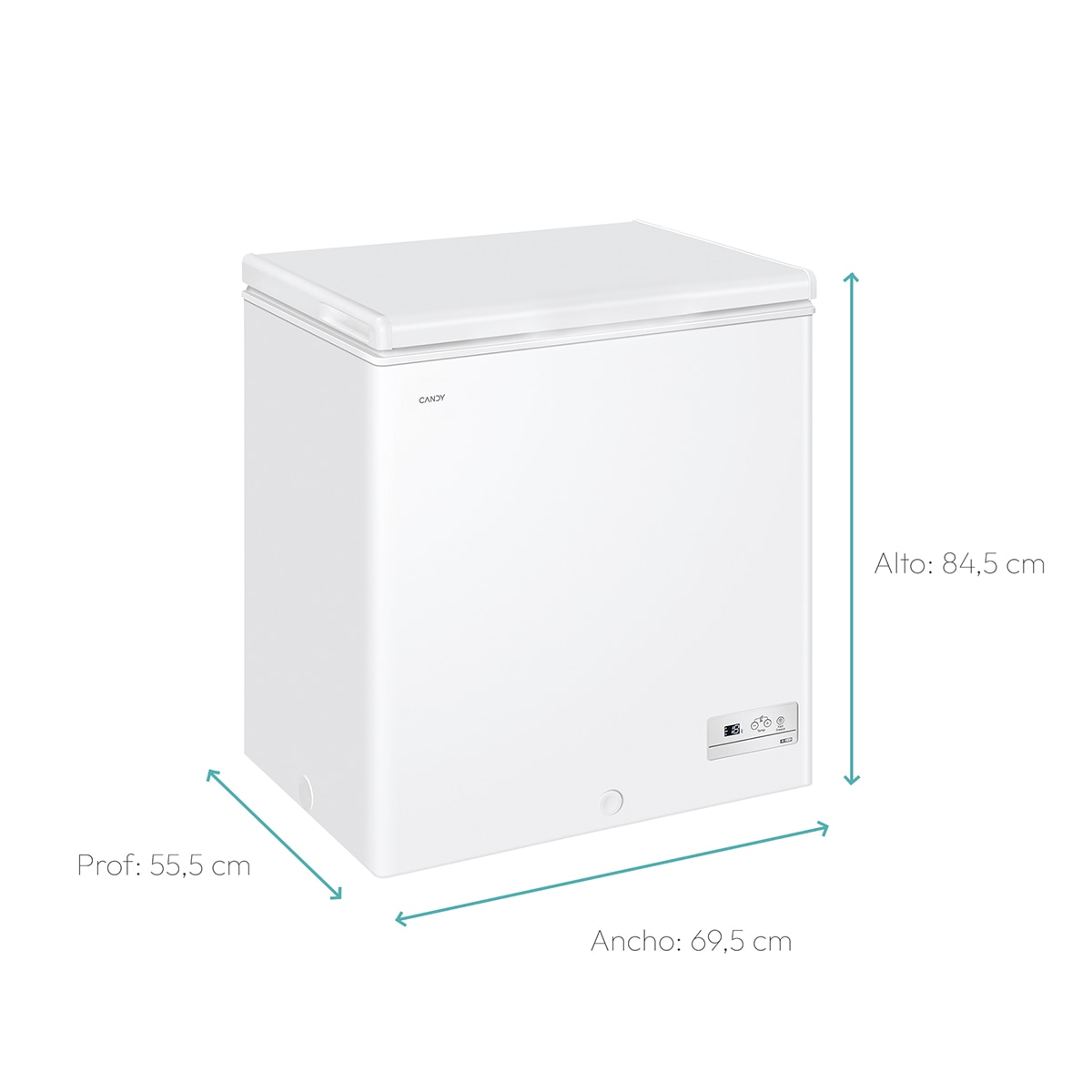 Congelador horizontal Candy tecnología estática - CHAE 1452E Blanco-3