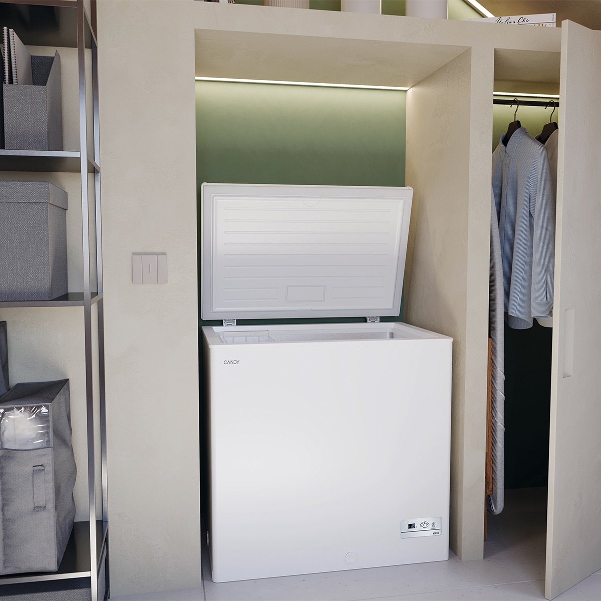 Congelador horizontal Candy tecnología estática - CHAE 2002E Blanco-8