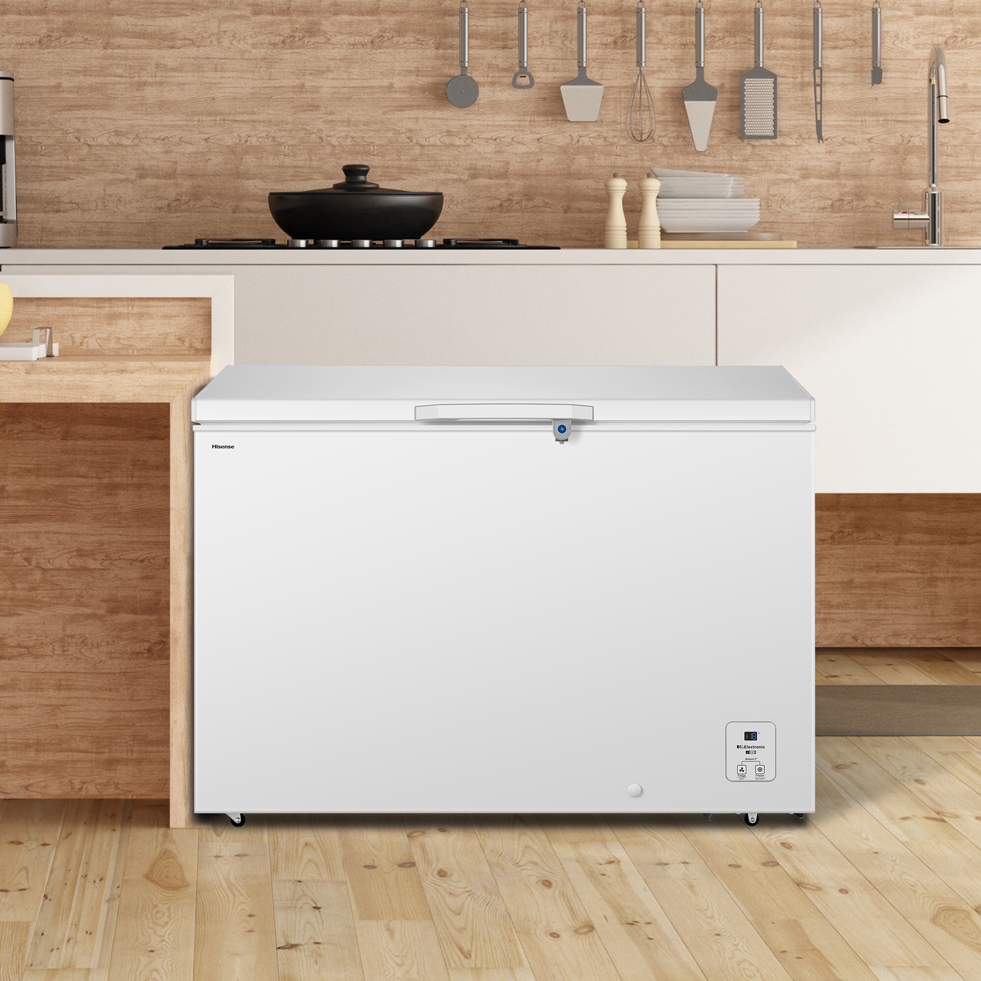 Congelador horizontal Hisense Defrost - FT484D4AWLYD Blanco-7