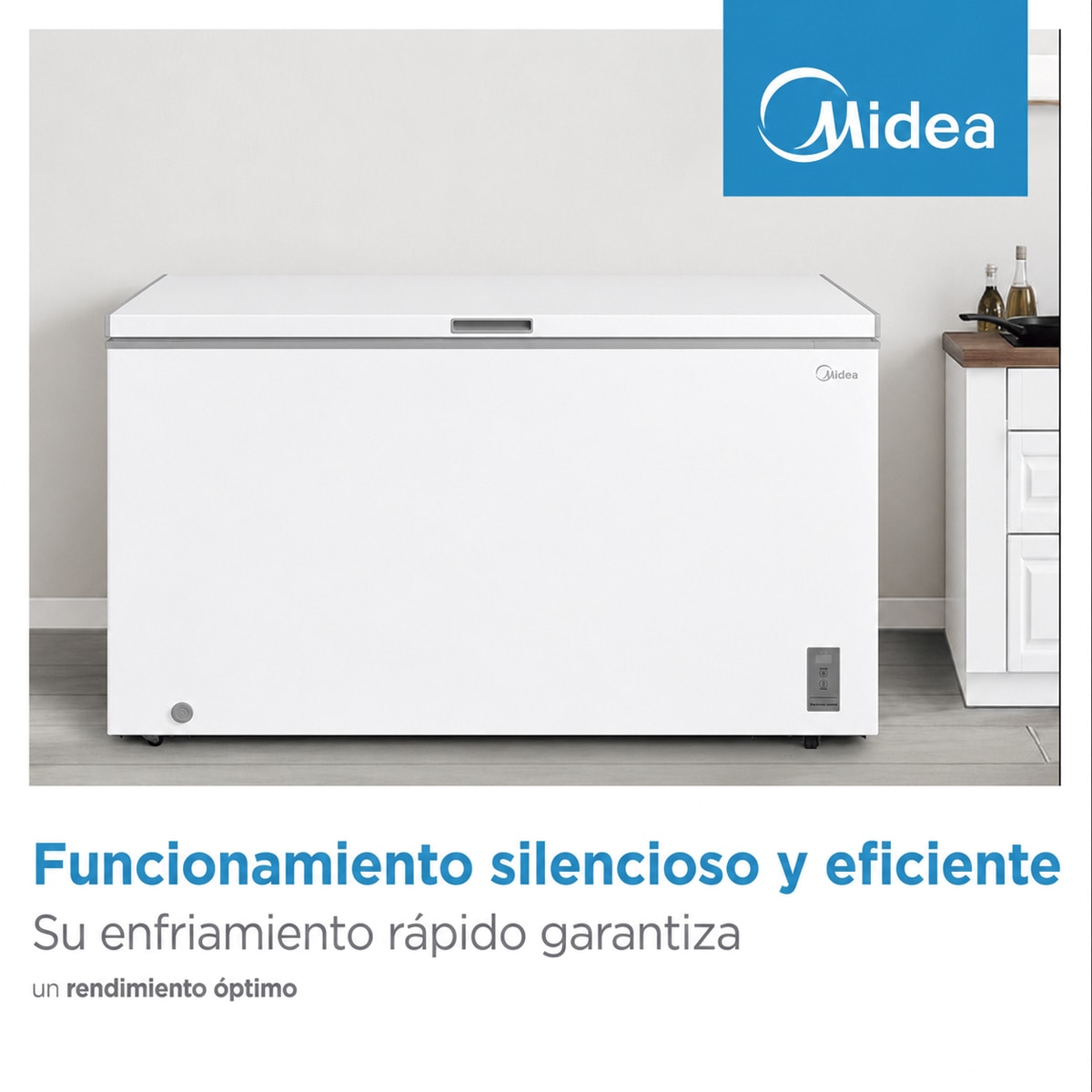 Arca Congeladora Horizontal Midea MDRC411FZE01 Inverter e Puxador Integrado de 293 Litros - Branco Branco-7
