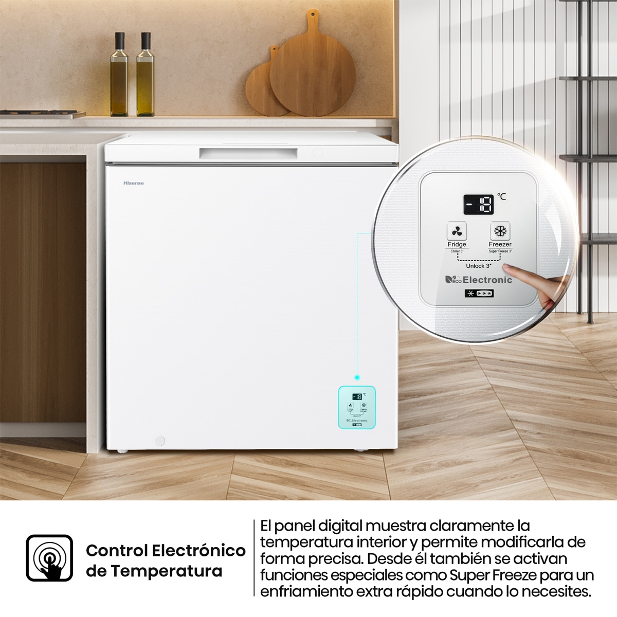 Congelador Horizontal Hisense Cycle Defrost - FT200N1AWDL Blanco-7