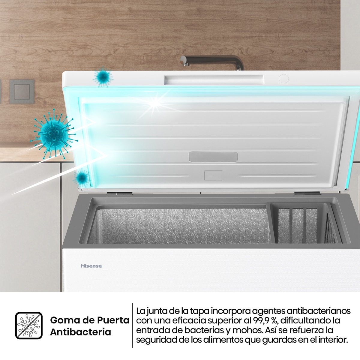 Congelador Horizontal Hisense Cycle Defrost - FT200N1AWDL Blanco-9
