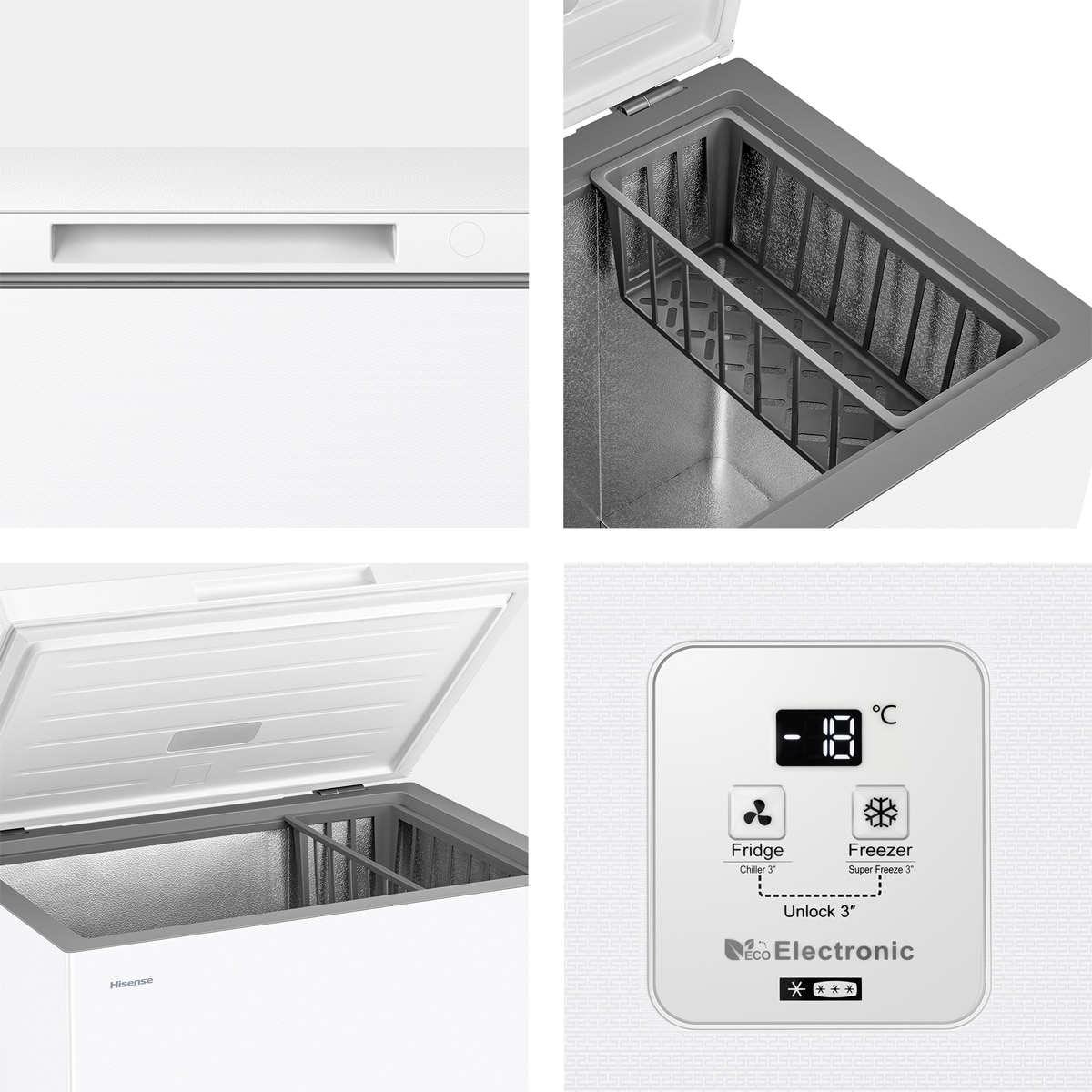 Congelador Horizontal Hisense Cycle Defrost - FT200N1AWDL Blanco-12