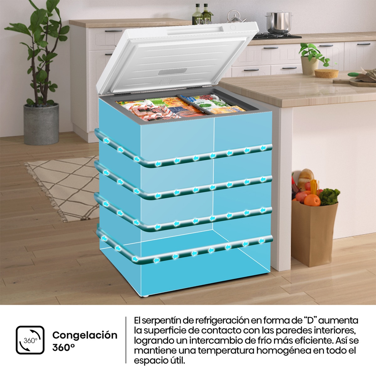 Congelador Horizontal Hisense Cycle Defrost - FT145N1AWDL Blanco-5