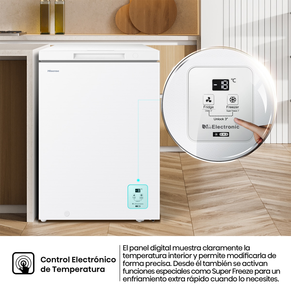 Congelador Horizontal Hisense Cycle Defrost - FT145N1AWDL Blanco-7