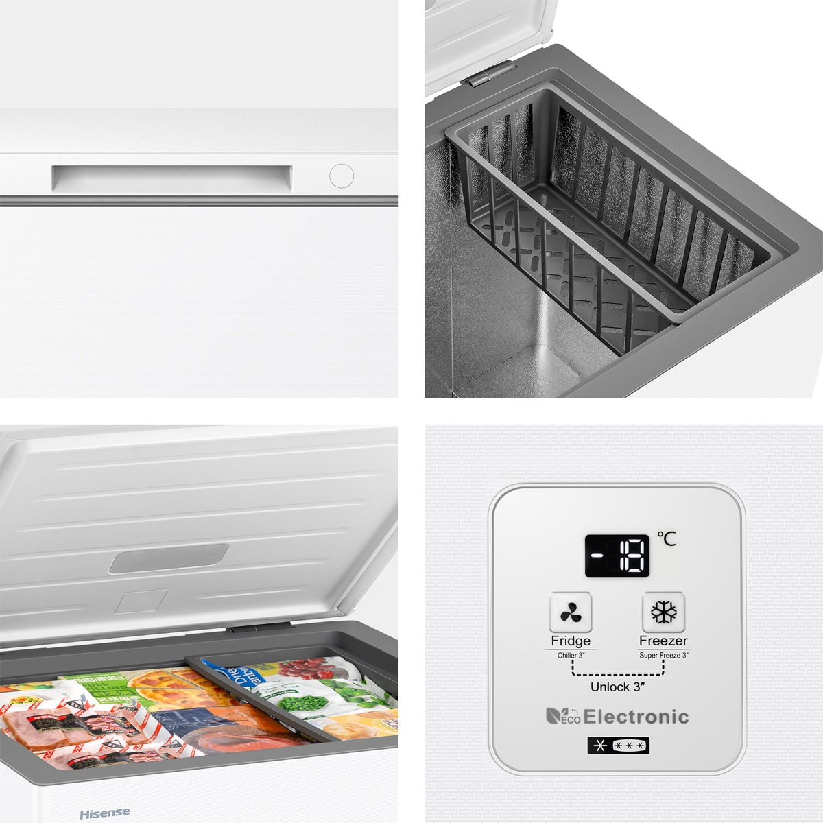 Congelador Horizontal Hisense Cycle Defrost - FT145N1AWDL Blanco-12
