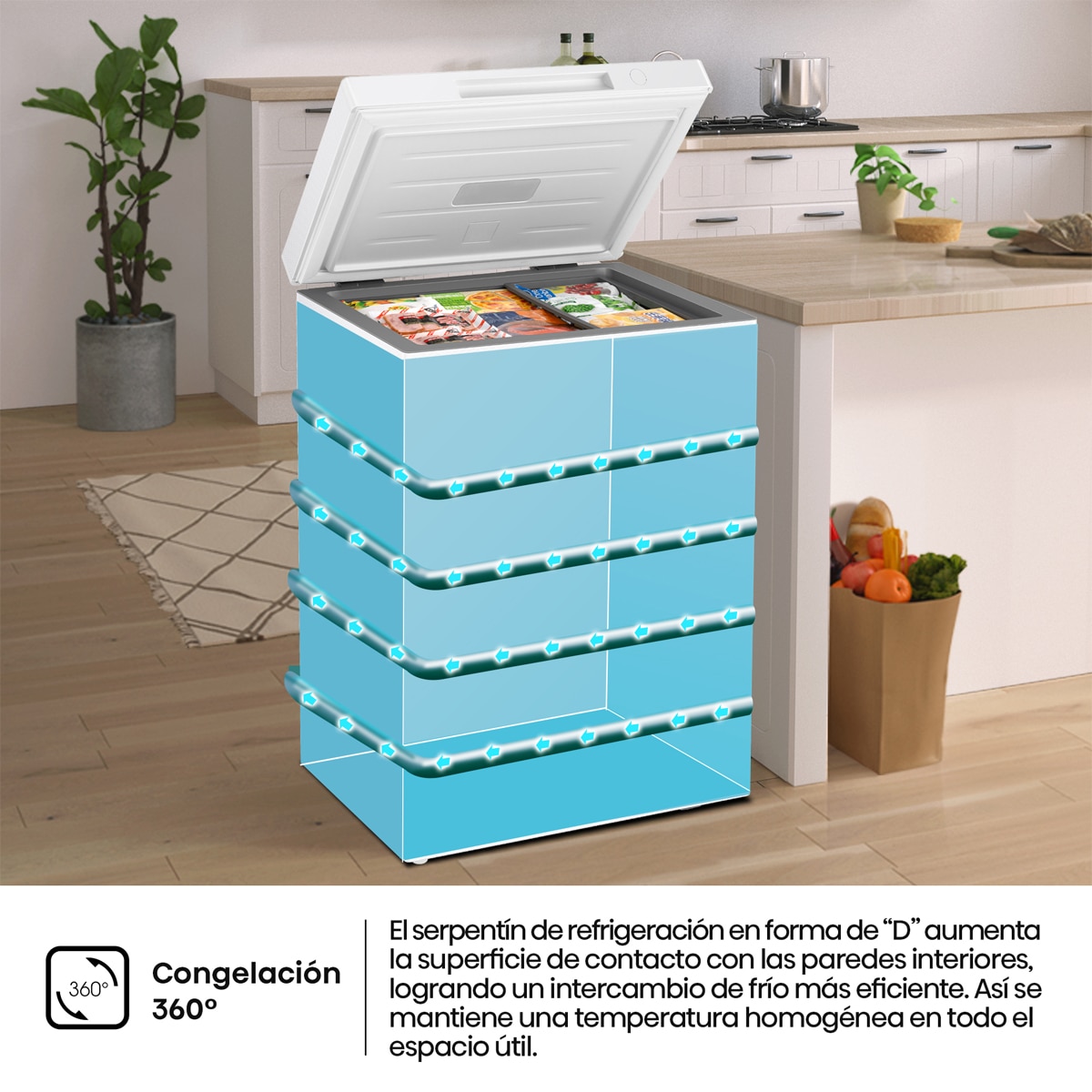 Congelador Horizontal Hisense Cycle Defrost - FT100N1AWDL Blanco-5