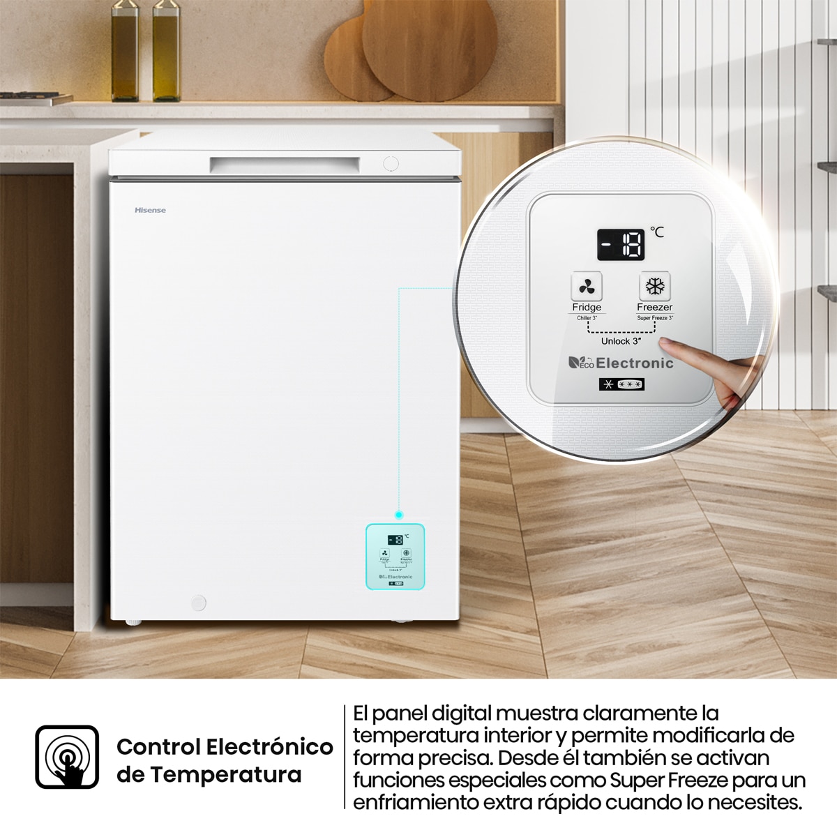 Congelador Horizontal Hisense Cycle Defrost - FT100N1AWDL Blanco-7