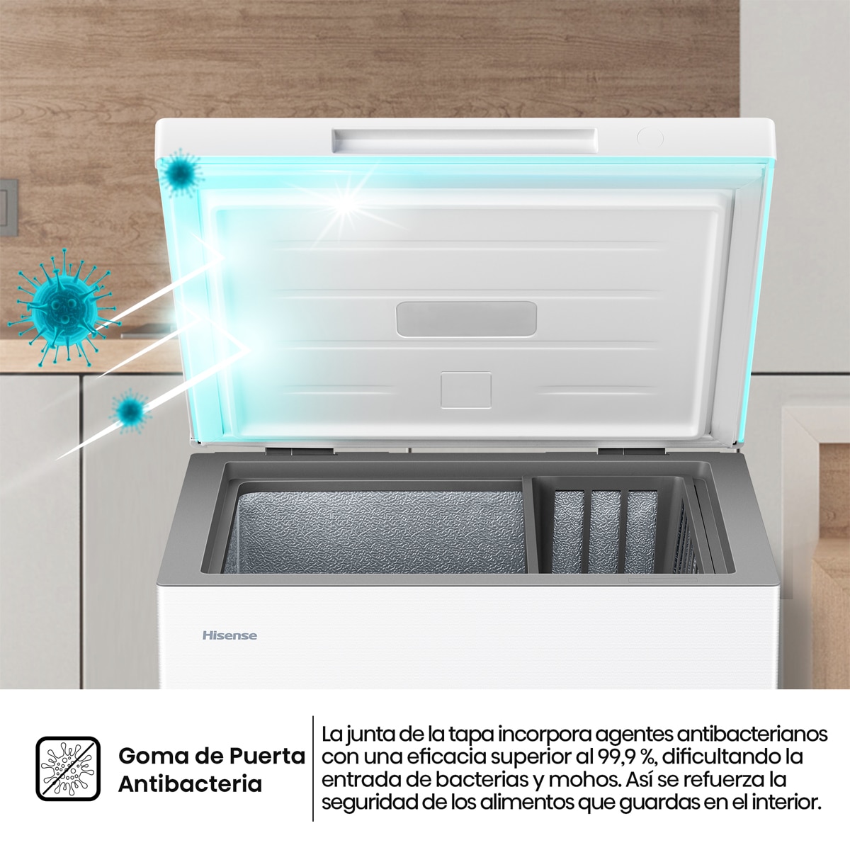 Congelador Horizontal Hisense Cycle Defrost - FT100N1AWDL Blanco-9
