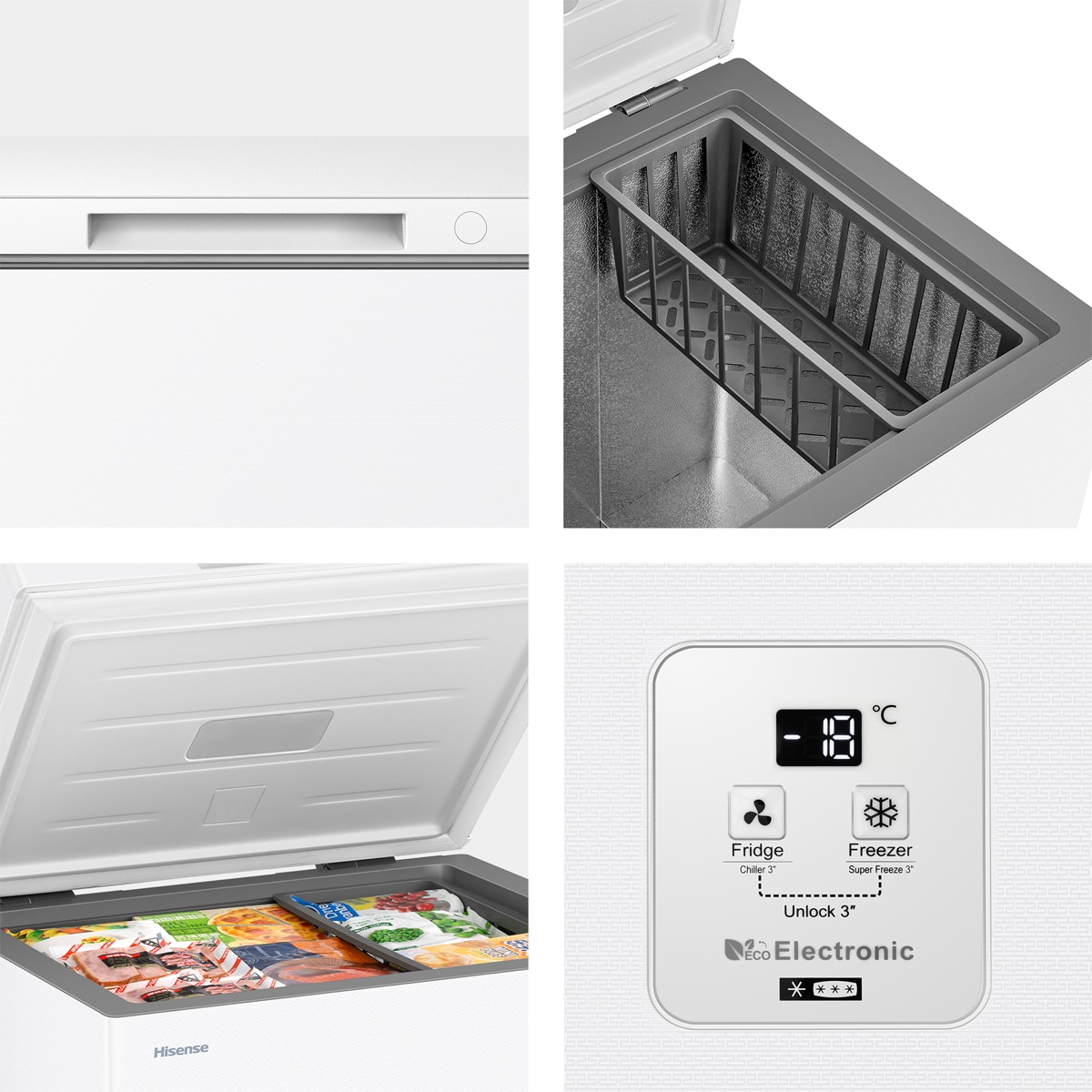 Congelador Horizontal Hisense Cycle Defrost - FT100N1AWDL Blanco-12