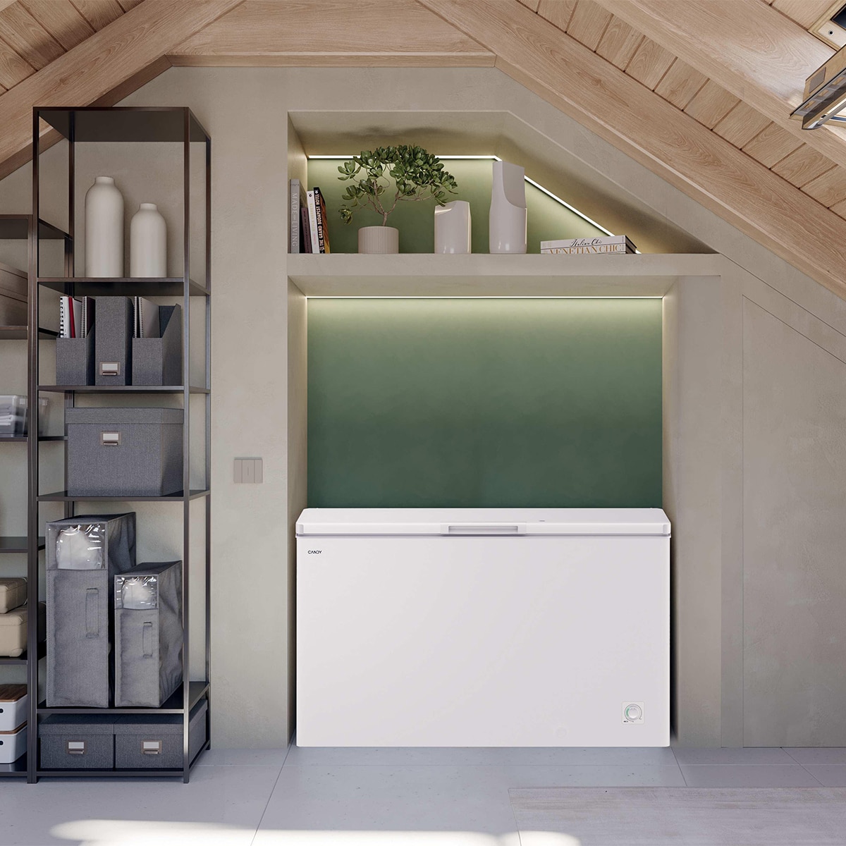 Congelador horizontal Candy convertible a frigorífico - CNCHQ4S420EW - Blanco Blanco-6