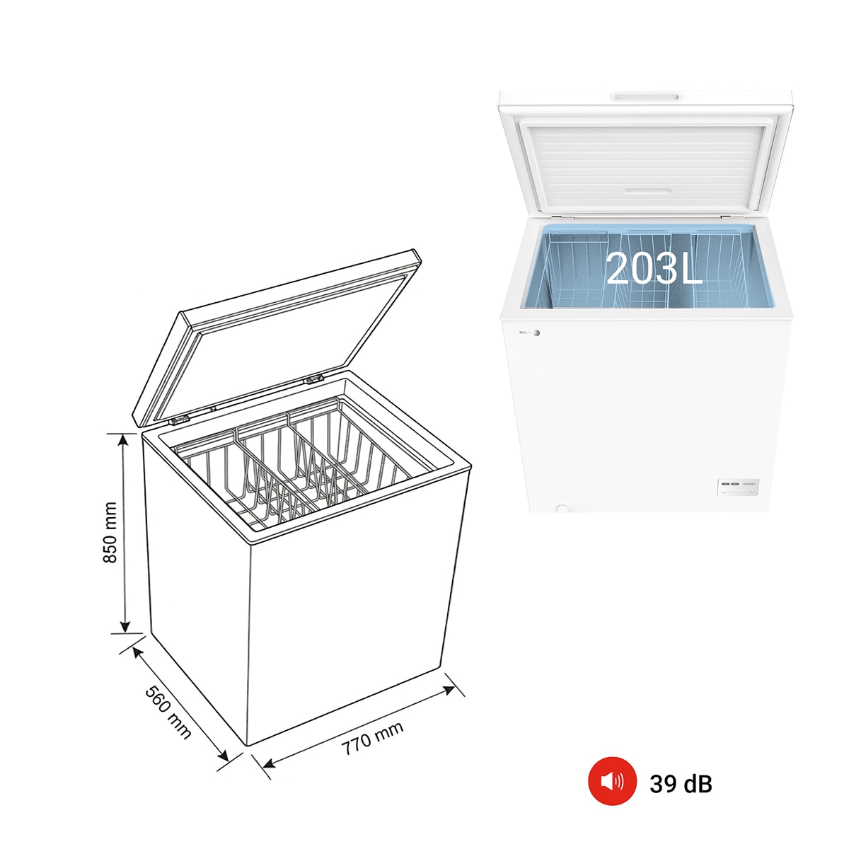 Arca Congeladora Vertical Fagor 3CFH-203 Classic, Compressor Inverter - Branco Branco-2