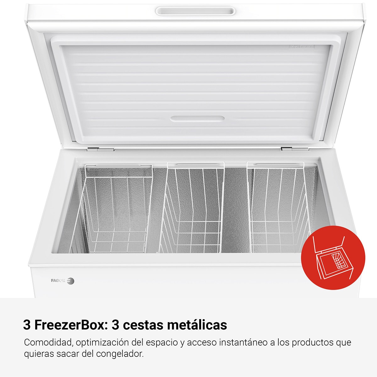 Arca Congeladora Vertical Fagor 3CFH-203 Classic, Compressor Inverter - Branco Branco-5