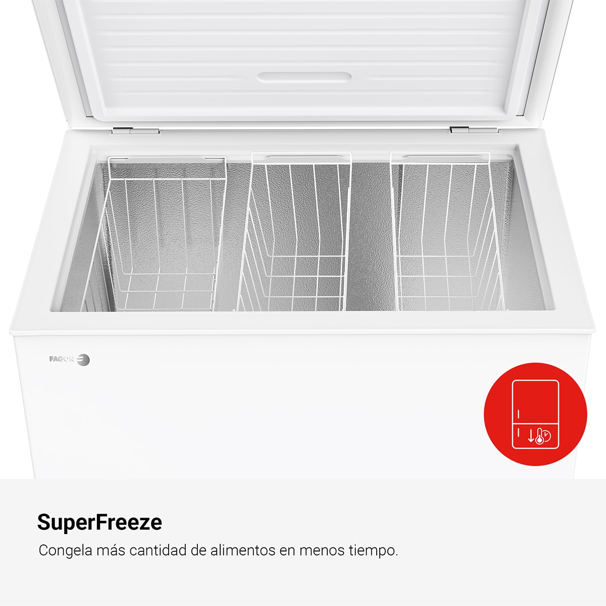 Arca Congeladora Vertical Fagor 3CFH-203 Classic, Compressor Inverter - Branco Branco-7
