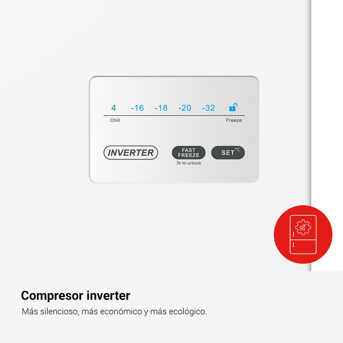 Arca Congeladora Vertical Fagor 3CFH-146 Classic, Compressor Inverter - Branco Branco-6