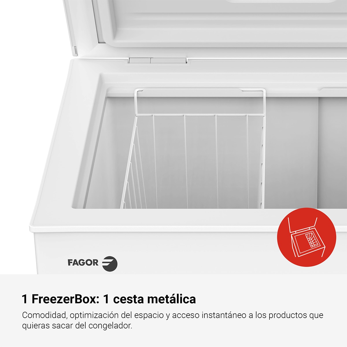 Arca Congeladora Vertical Fagor 3CFH-102 Classic, Compressor Inverter - Branco Branco-5