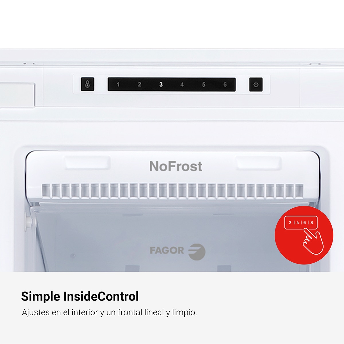 Arca Congeladora Vertical Encastrável Fagor 3CIB-1725 No Frost e de 177,6 cm - Branco Branco-6