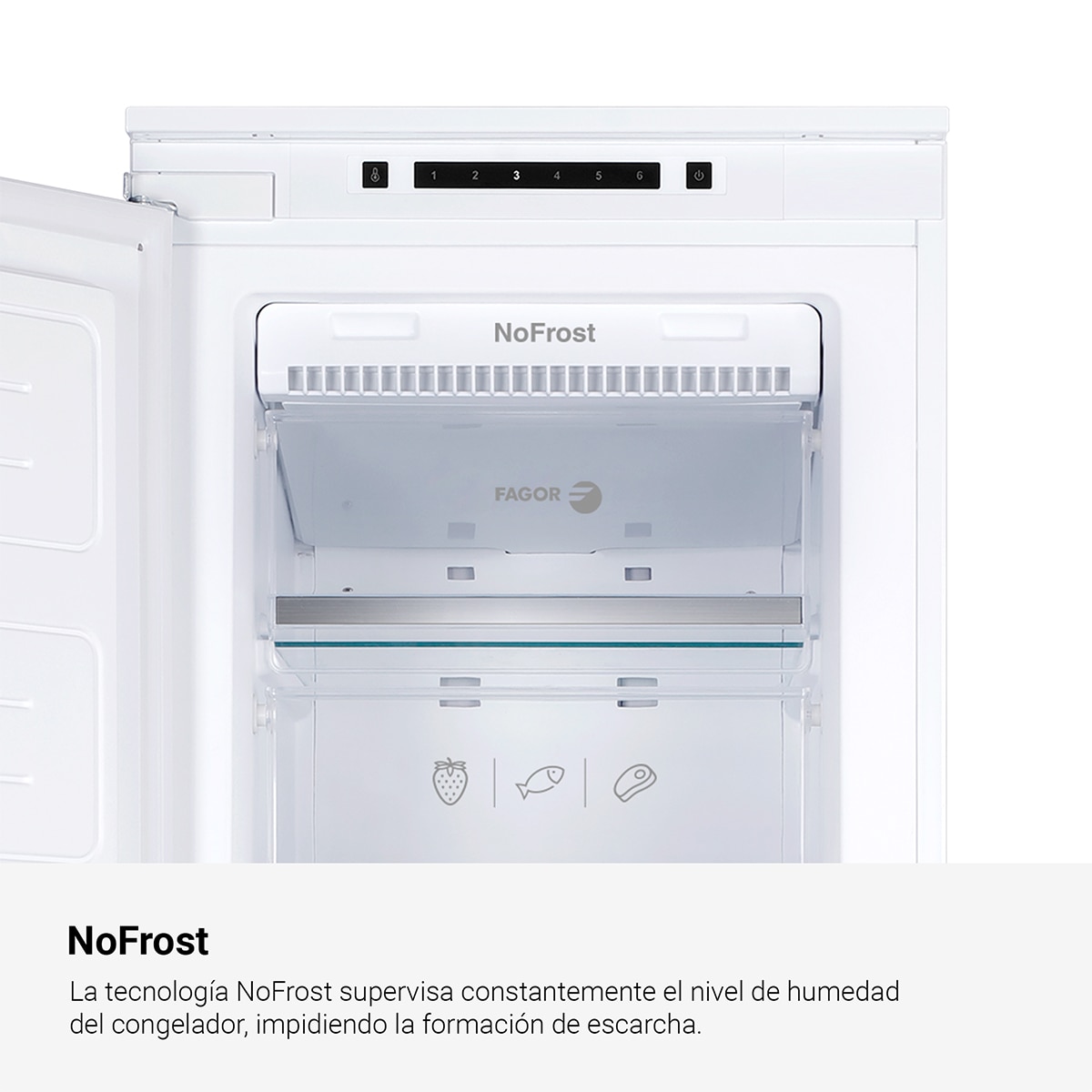 Arca Congeladora Vertical Encastrável Fagor 3CIB-1725 No Frost e de 177,6 cm - Branco Branco-8
