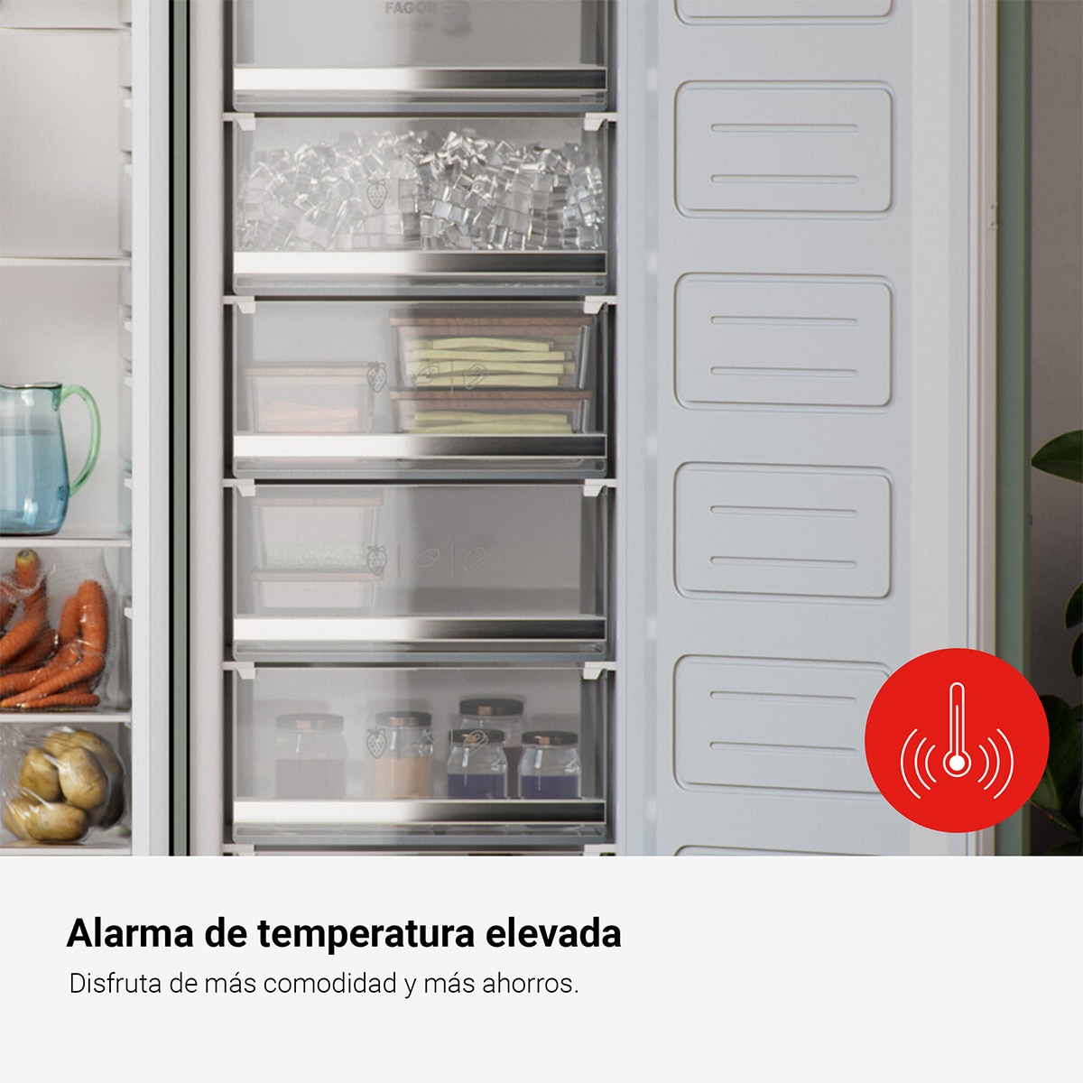 Arca Congeladora Vertical Encastrável Fagor 3CIB-1725 No Frost e de 177,6 cm - Branco Branco-9
