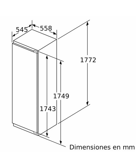 Congelador integrable vertical Bosch Total No Frost - GIN81ACE0 Blanco-2