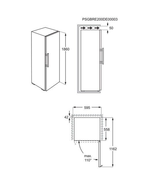 Arca Congeladora Vertical Electrolux LUT6NE28W No Frost e de 186 cm - Branco Branco-3