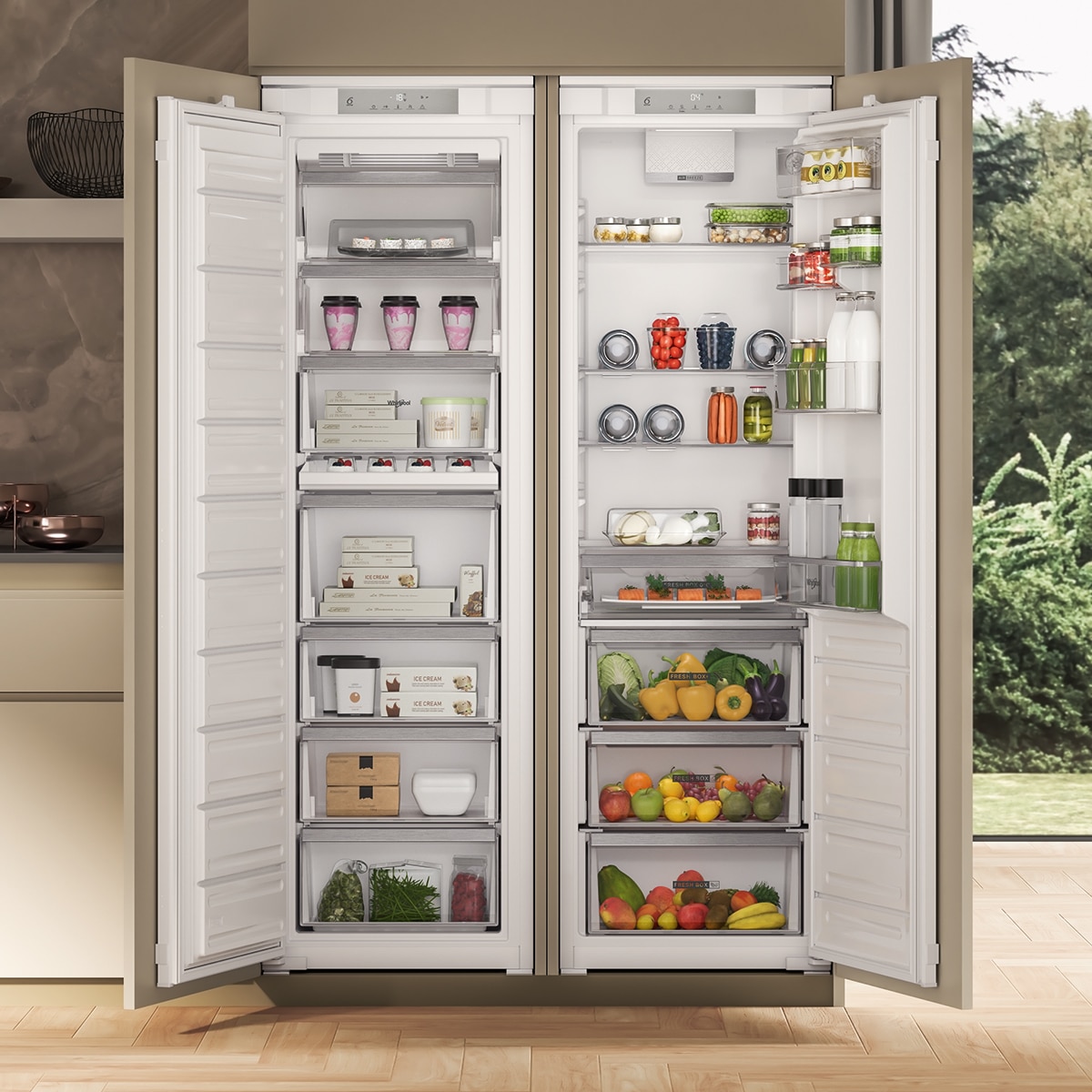 Congelador vertical integrable Whirlpool No Frost - WHSD18F073C1