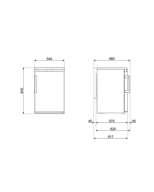 Imagen 2 de Frigorífico Mini Smeg frío estático - FA120E - Blanco Blanco