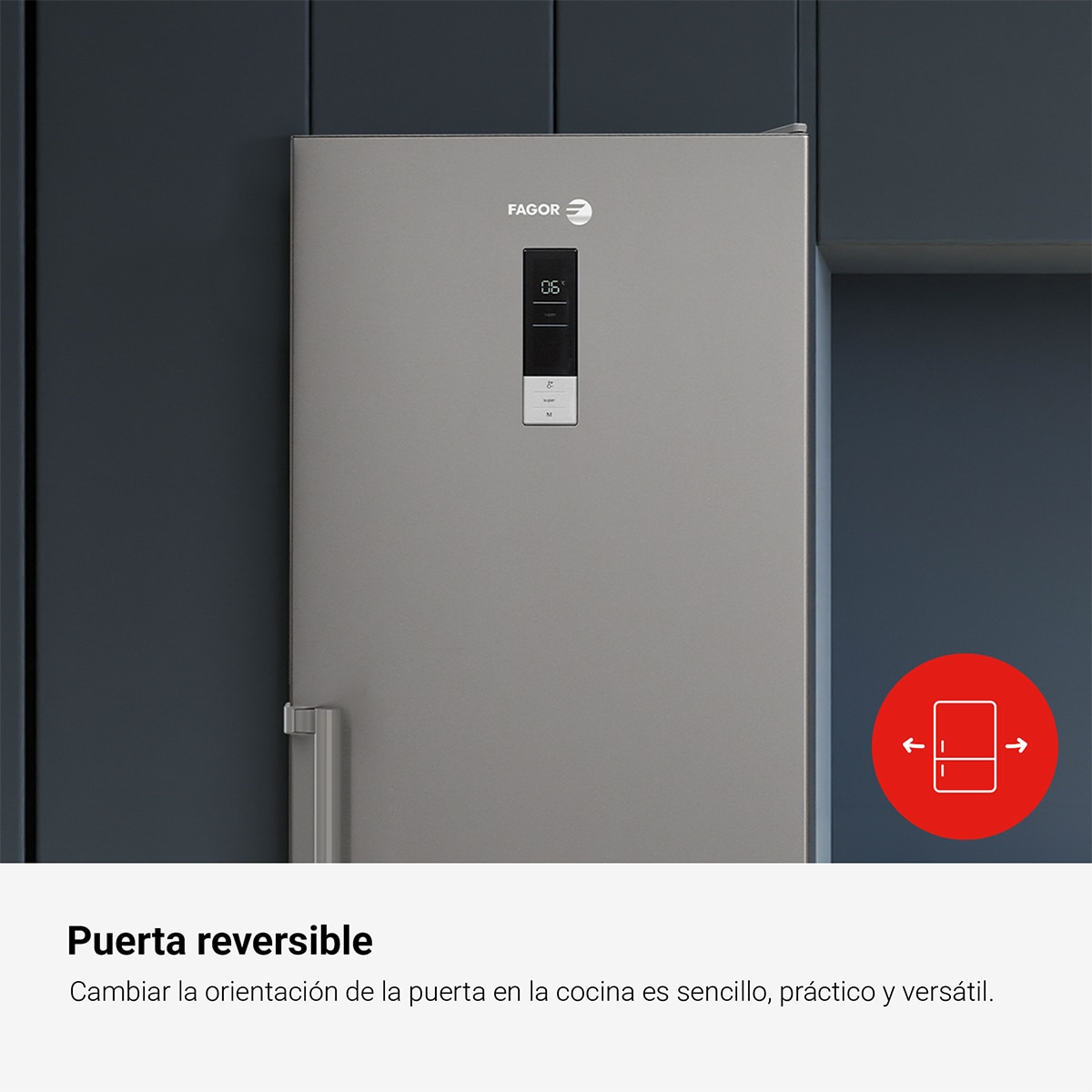 Frigorífico de 1 Porta Fagor 3FFK-1875X No Frost e de 186 cm - Inox Aço inoxidável-5