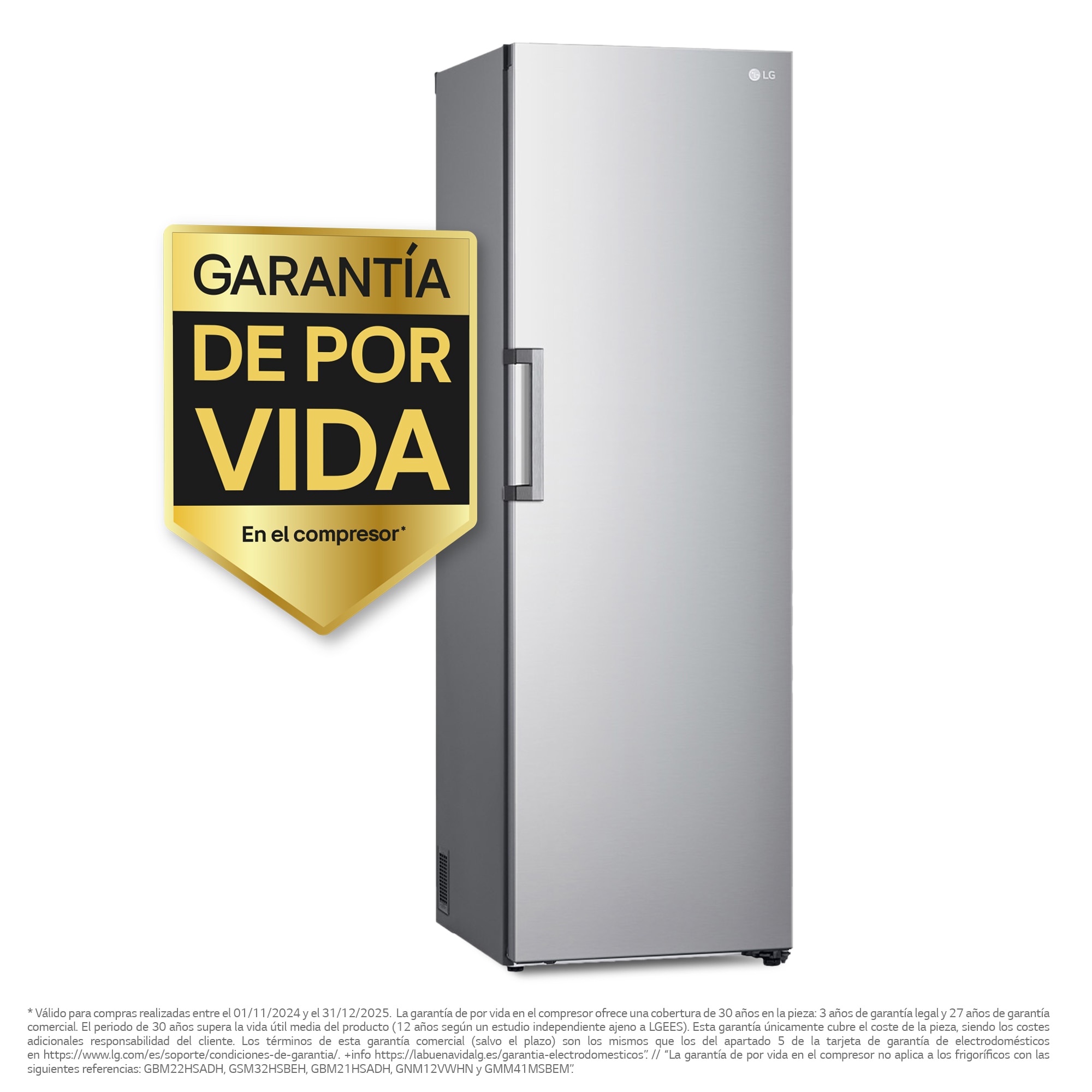 Frigorífico 1 puerta LG 186 cm, 386 l, Multi Air Flow, Inox- GLT51PZGSZ Inox-2