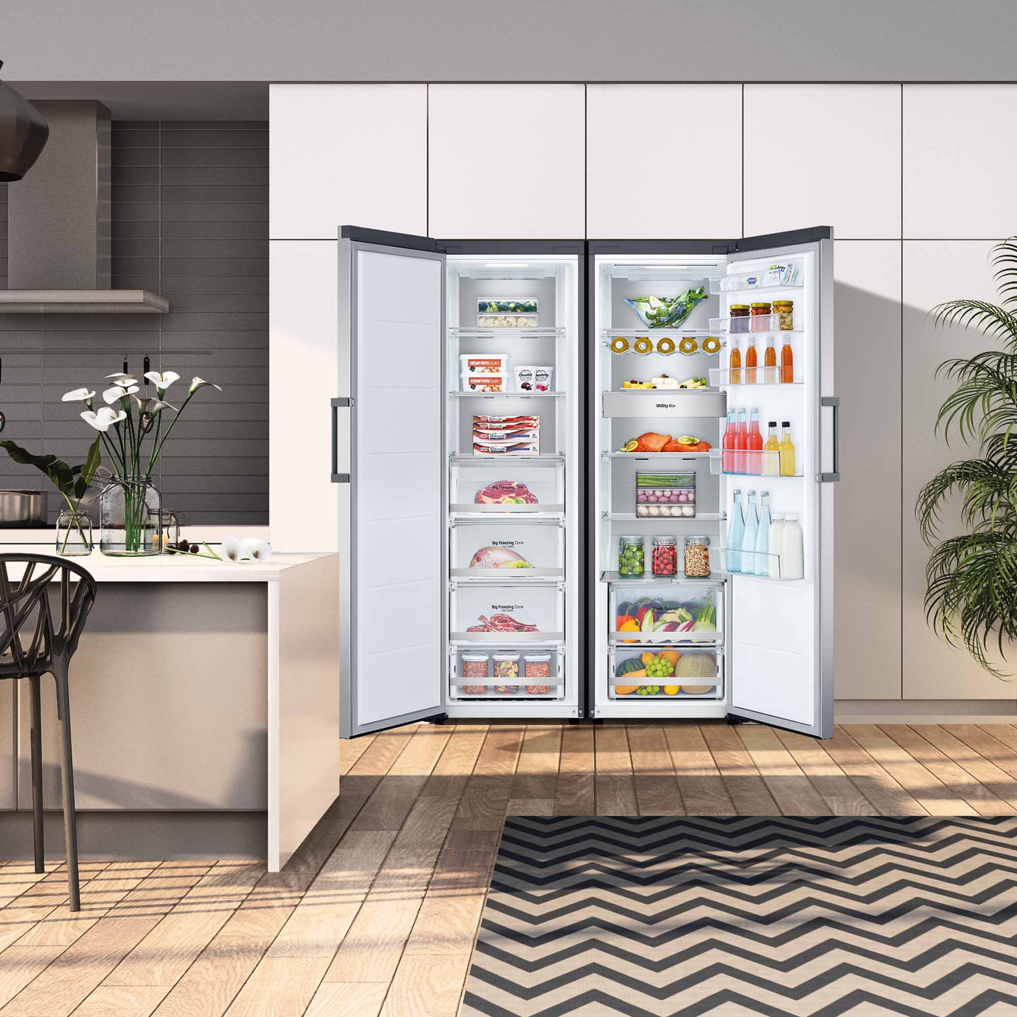 Frigorífico 1 puerta LG 186 cm, 386 l, Multi Air Flow, Inox- GLT51PZGSZ Inox-15