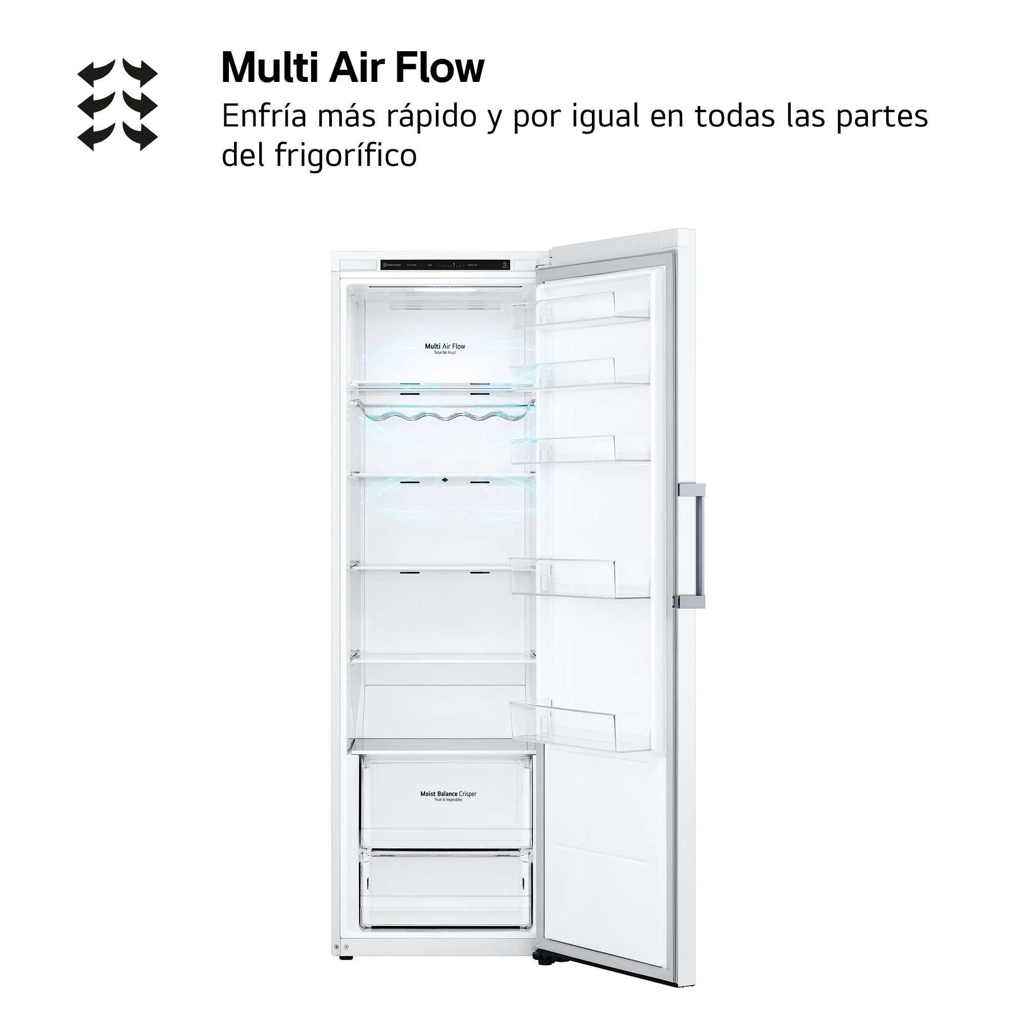 Frigorífico 1 puerta LG 186 cm, 386 l , DoorCooling, blanco - GLT51SWGSZ Blanco-7