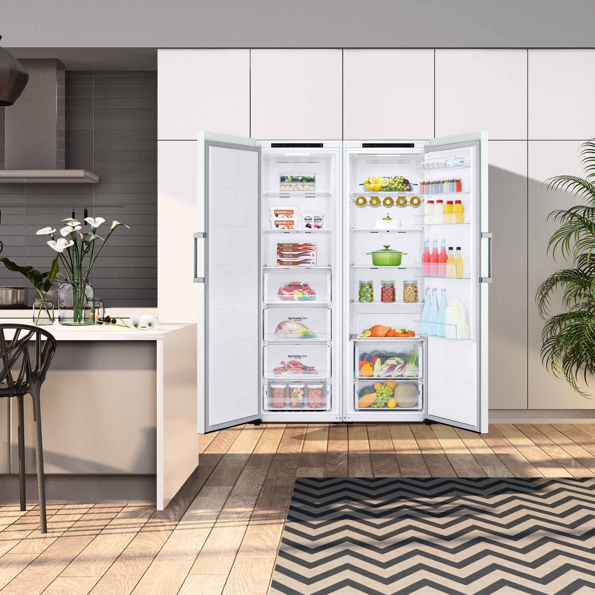Frigorífico 1 puerta LG 186 cm, 386 l , DoorCooling, blanco - GLT51SWGSZ Blanco-17