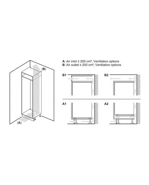 Frigorífico Encastrável Bosch KIR41VFE0 com Refrigeração Super 7