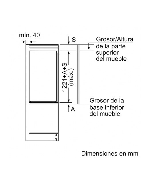 Frigorífico Encastrável Bosch KIR41VFE0 com Refrigeração Super 9