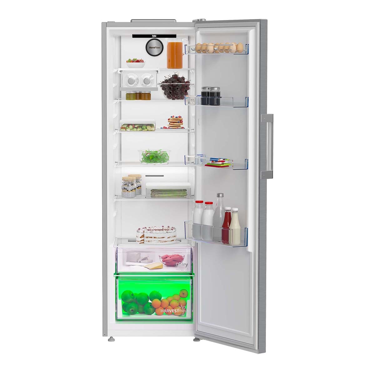 Frigorífico 1 puerta Beko No Frost, AeroFlow - B3RMLNE444HXB Inox-7