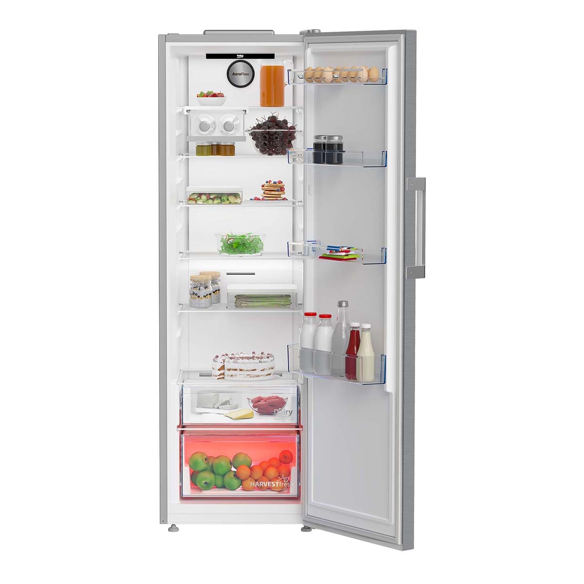 Frigorífico 1 puerta Beko No Frost, AeroFlow - B3RMLNE444HXB Inox-8