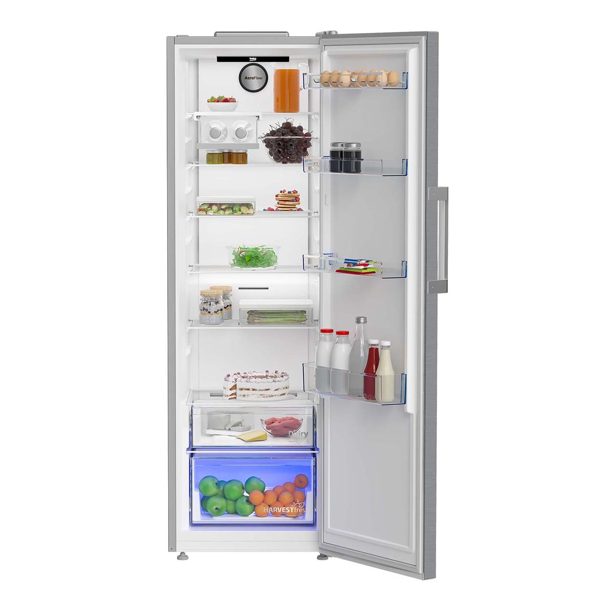 Frigorífico 1 puerta Beko No Frost, AeroFlow - B3RMLNE444HXB Inox-9