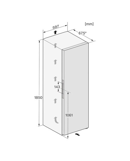 Frigorífico de 1 Porta Miele KS4887DDEDT/CS PerfectFresh Active FlexiLight 2.0 Click2open de 185,5 cm - Prateado Aço inoxidável-10