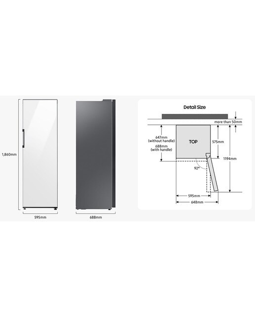 Frigorífico 1 puerta Samsung Wifi, Smart - RR39C7EC5WW/EF - Blanco Blanco-2
