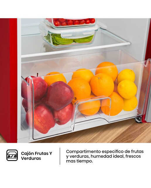Frigorífico 1 puerta Hisense Cíclico/Defrost - RR220D4BRE Rojo